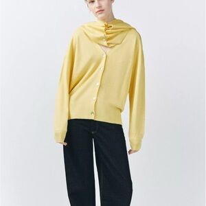 BNWT ZARA SOFT PLAIN KNIT WOOL CARDIGAN